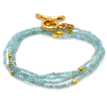 Load image into Gallery viewer, Long Apatite Stone and Gold Luxury Necklace - NC-640L
