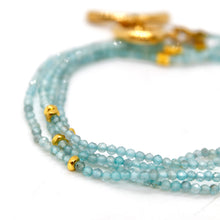 Load image into Gallery viewer, Long Apatite Stone and Gold Luxury Necklace - NC-640L
