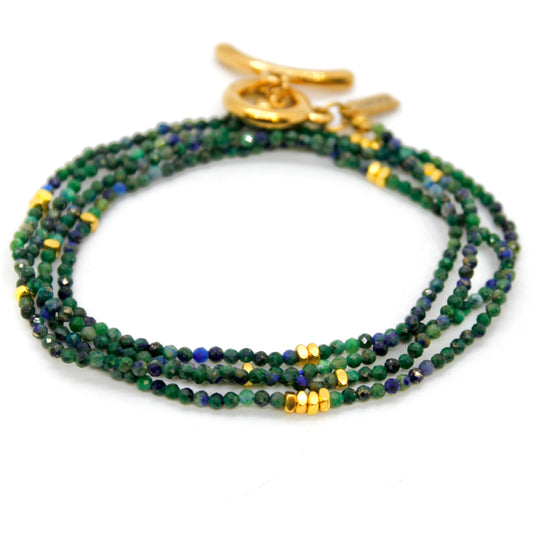 Long Phoenix Lapis Stone and Gold Luxury Necklace - NC-646L
