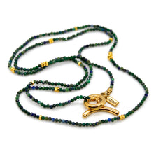 Load image into Gallery viewer, Long Phoenix Lapis Stone and Gold Luxury Necklace - NC-646L

