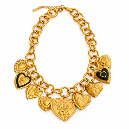 Sample Sale Item - Hearts Charm Necklace - SS10