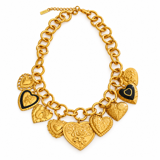 Sample Sale Item - Hearts Charm Necklace - SS10