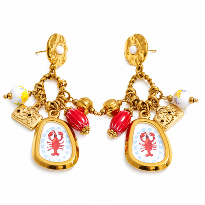 Sample Sale Item - Lobster Beach Earrings - SS11