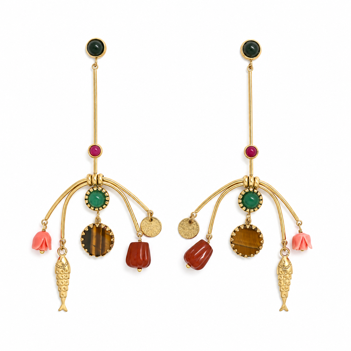 Museum Style Artsy Summer Mobile Earrings - E4-373