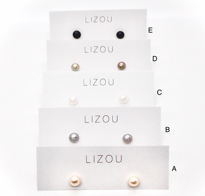 Freshwater Pearl Gold Plated Stud Earrings