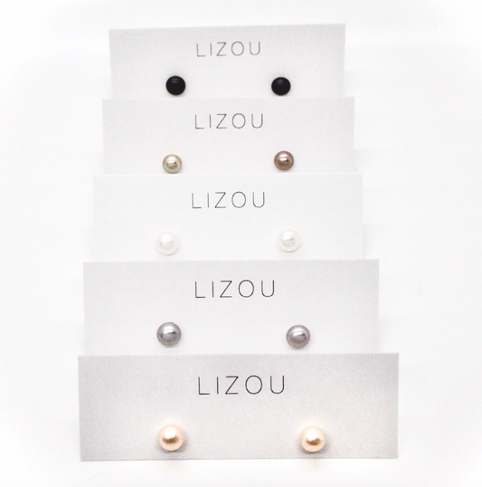 Freshwater Pearl Gold Plated Stud Earrings