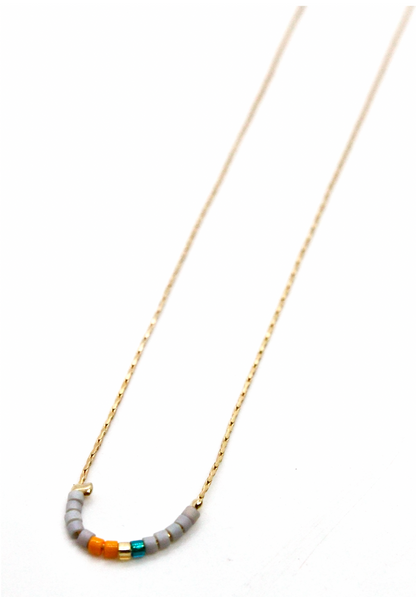 Miyuki Seed Bead Delicate Pendant Necklace -N8-029A