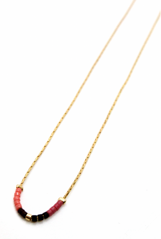 Miyuki Seed Bead Delicate Pendant Necklace -N8-029B