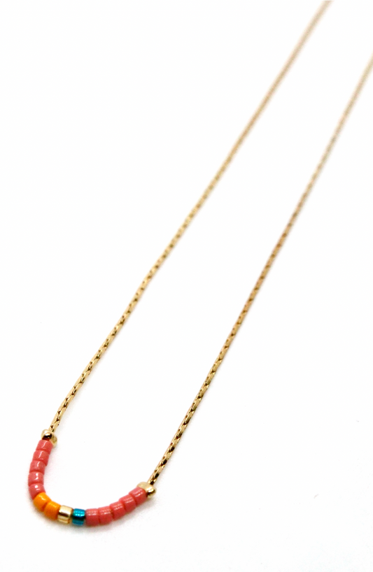 Miyuki Seed Bead Delicate Pendant Necklace -N8-029C