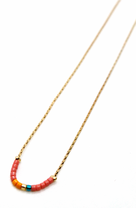 Miyuki Seed Bead Delicate Pendant Necklace -N8-029C