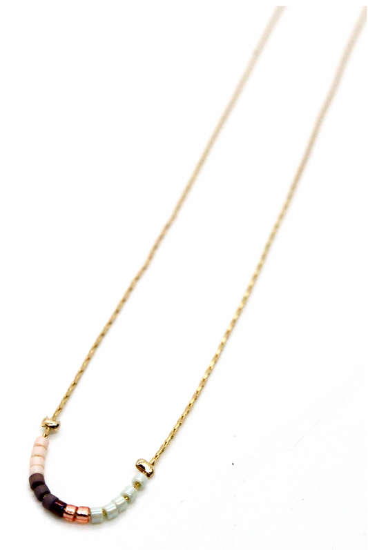 Miyuki Seed Bead Delicate Pendant Necklace -N8-029D