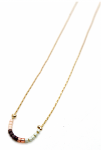 Miyuki Seed Bead Delicate Pendant Necklace -N8-029D