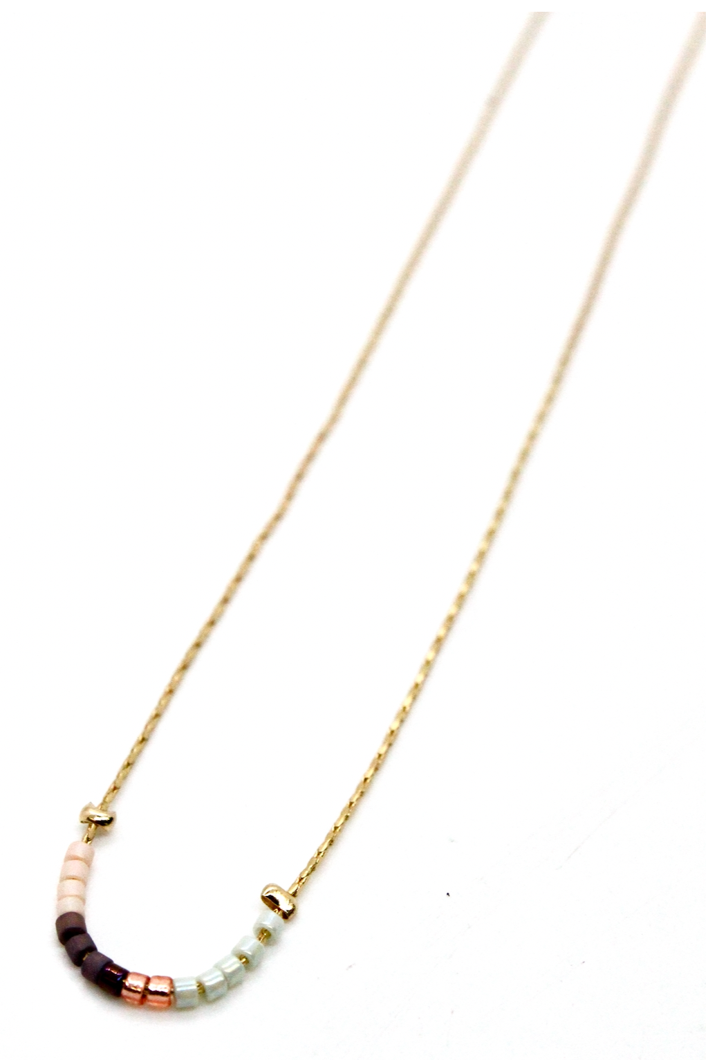 Miyuki Seed Bead Delicate Pendant Necklace -N8-029D