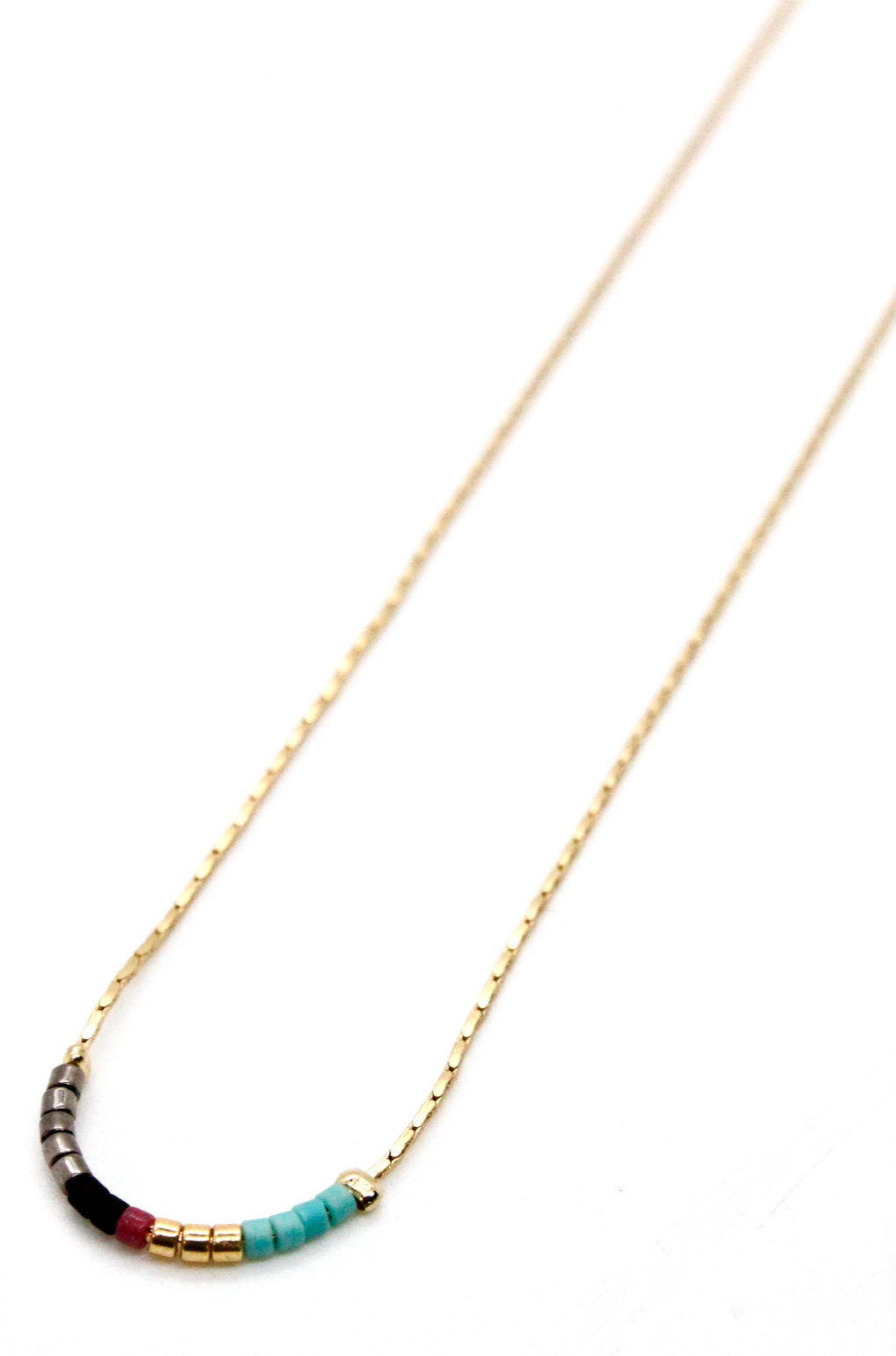 Miyuki Seed Bead Delicate Pendant Necklace -N8-029E
