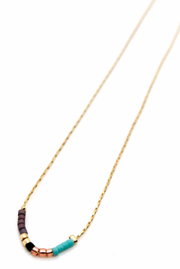 Miyuki Seed Bead Delicate Pendant Necklace -N8-029G