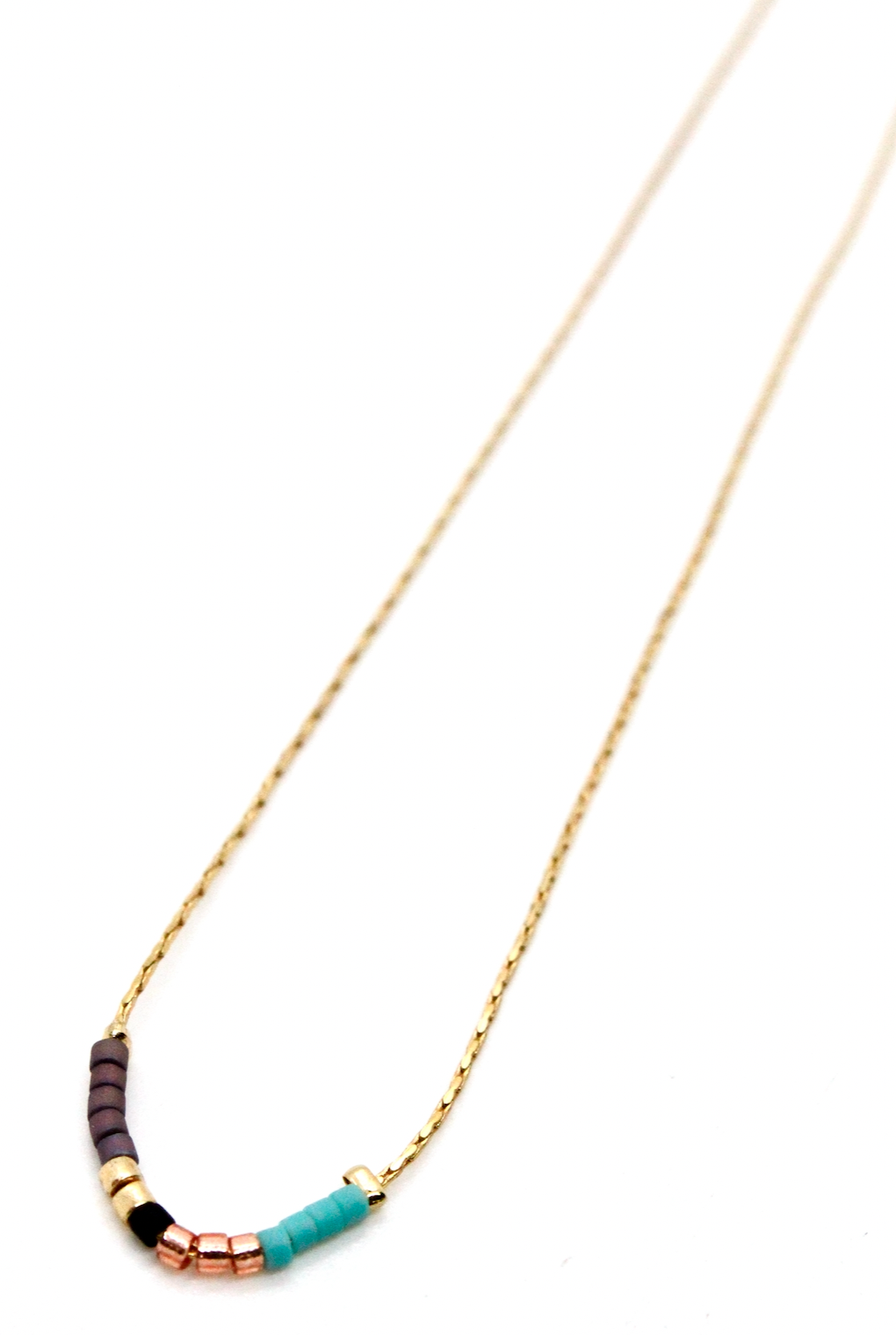 Miyuki Seed Bead Delicate Pendant Necklace -N8-029G