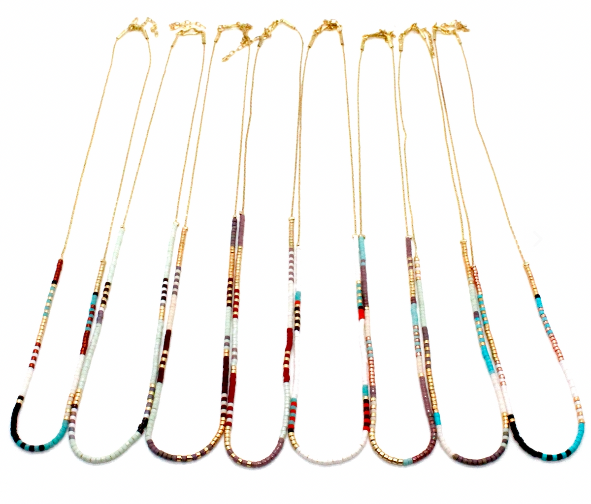 Miyuki Seed Bead Single Strand Mix Necklace -N8-034B