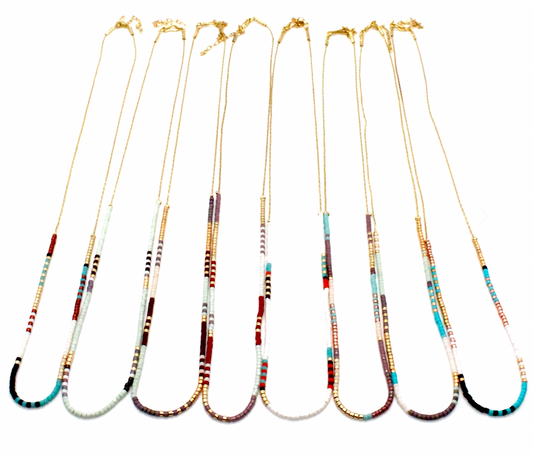 Miyuki Seed Bead Single Strand Mix Necklace -N8-034C