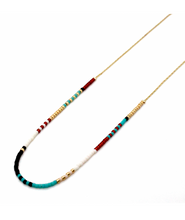 Load image into Gallery viewer, Miyuki Seed Bead Single Strand Mix Necklace -N8-034A
