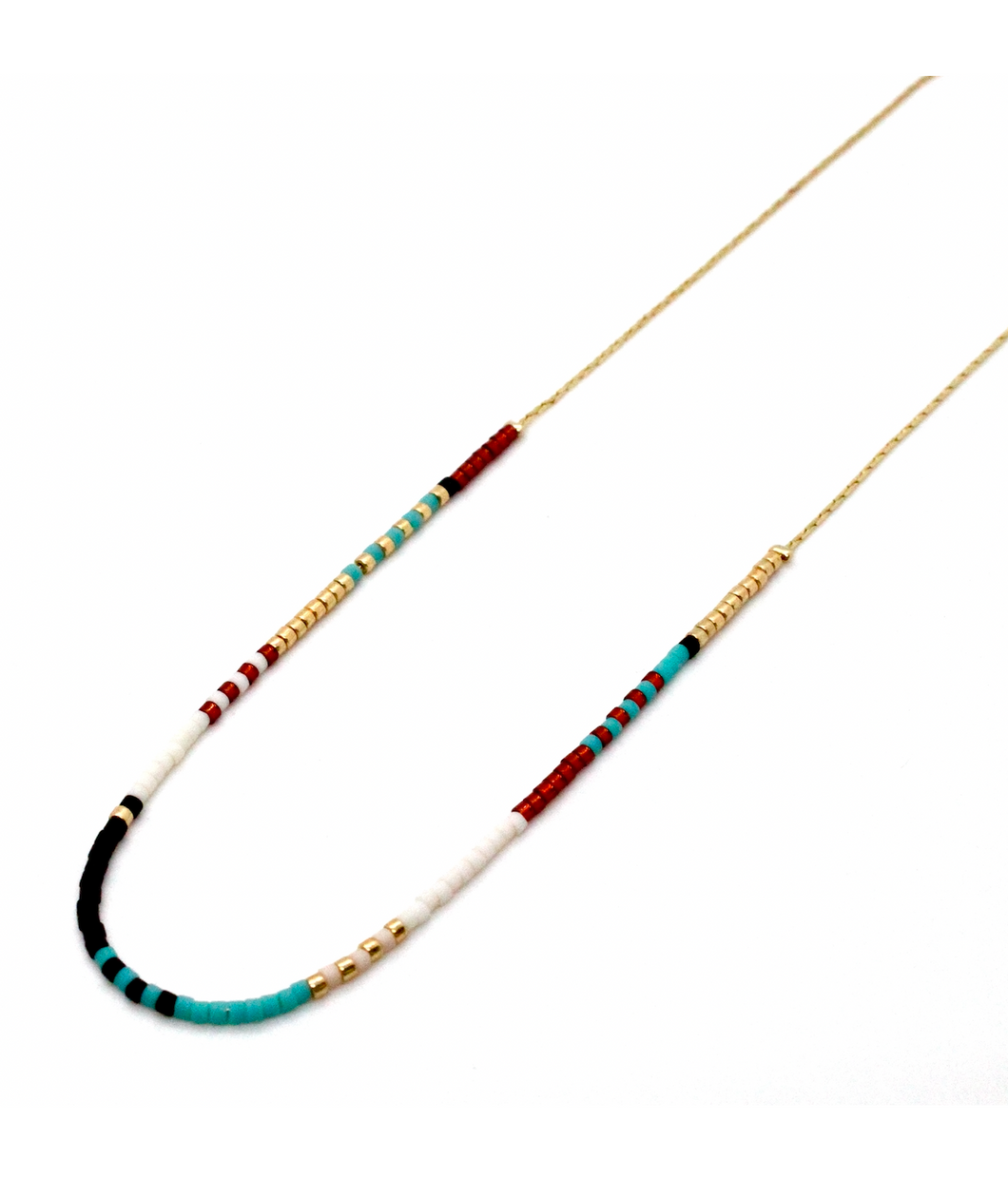 Miyuki Seed Bead Single Strand Mix Necklace -N8-034A