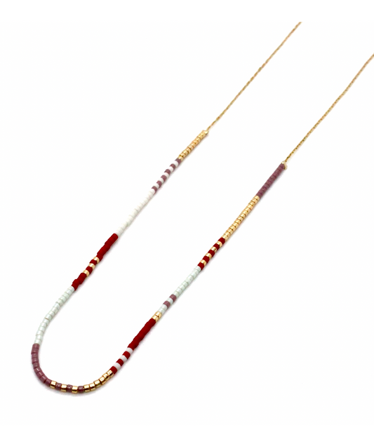 Miyuki Seed Bead Single Strand Mix Necklace -N8-034B