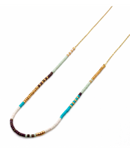 Load image into Gallery viewer, Miyuki Seed Bead Single Strand Mix Necklace -N8-034E
