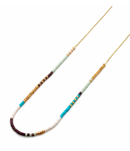 Miyuki Seed Bead Single Strand Mix Necklace -N8-034E