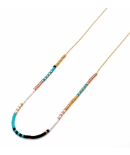 Load image into Gallery viewer, Miyuki Seed Bead Single Strand Mix Necklace -N8-034F
