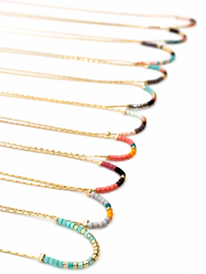 Miyuki Seed Bead Delicate Pendant Necklace -N8-029E