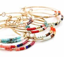Load image into Gallery viewer, Miyuki Bead Mix Hoop Earrings - E8-038E
