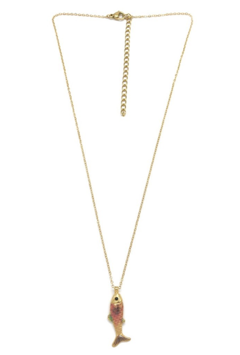 Single Mini Fish Enamel Necklace -  N2-2674