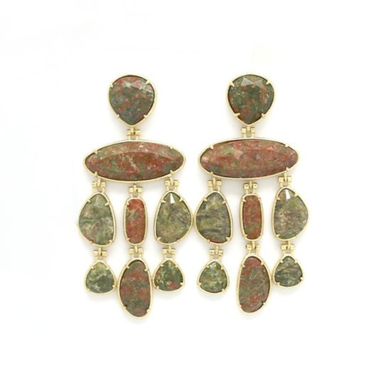 Holiday Chandelier Stone Earrings  - E4-470B
