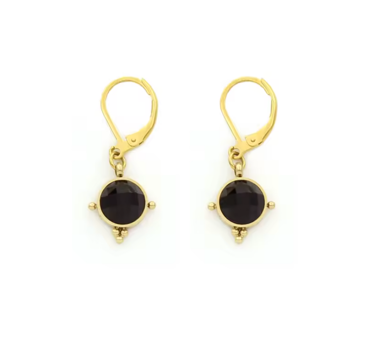 Semi Precious Stone Drop Earrings - E4-349