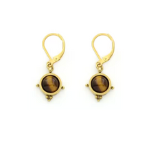 Load image into Gallery viewer, Semi Precious Stone Drop Earrings - E4-349
