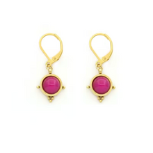 Load image into Gallery viewer, Semi Precious Stone Drop Earrings - E4-349
