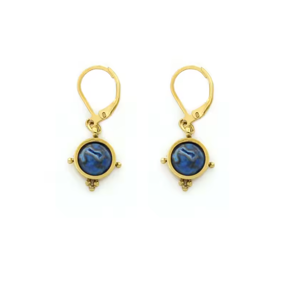 Semi Precious Stone Drop Earrings - E4-349