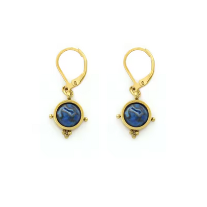 Semi Precious Stone Drop Earrings - E4-349