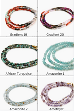 Load image into Gallery viewer, Evil Eye Heart Charm on Faceted Semi Precious Stone Necklace N2-2436 -French Flair Collection-
