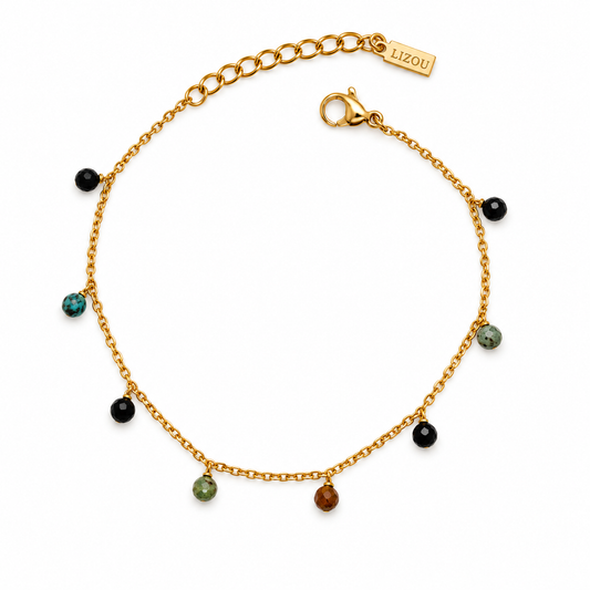 Delicate African Turquoise 18K Gold Plate -French Flair Collection- B1-2085