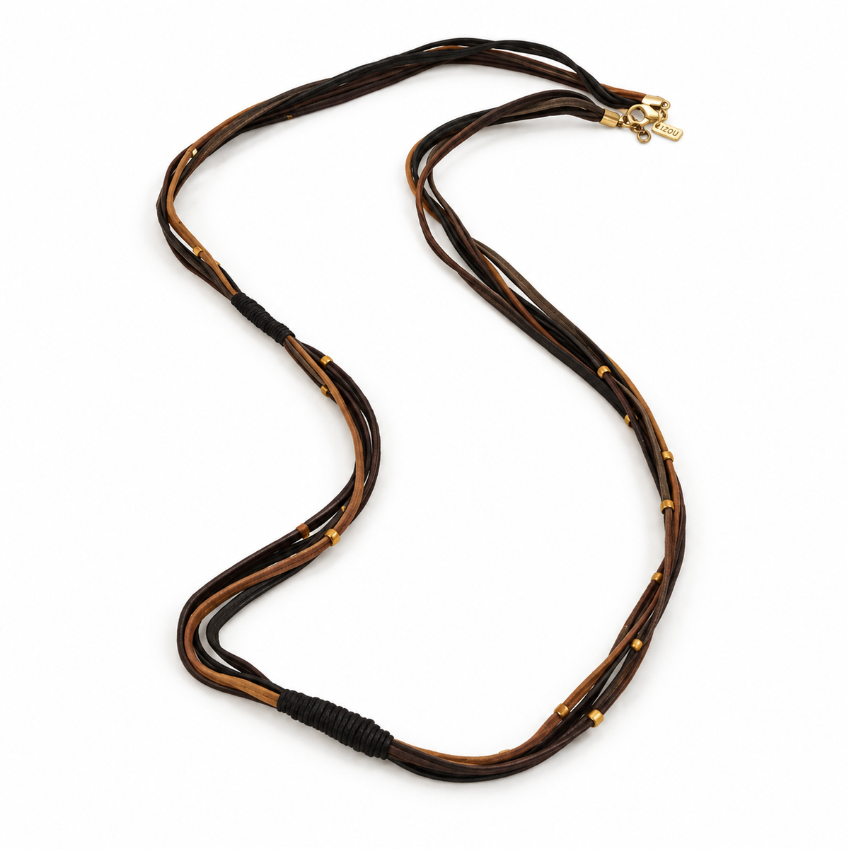 Simple Leather Necklace -The Classics Collection- N2-939