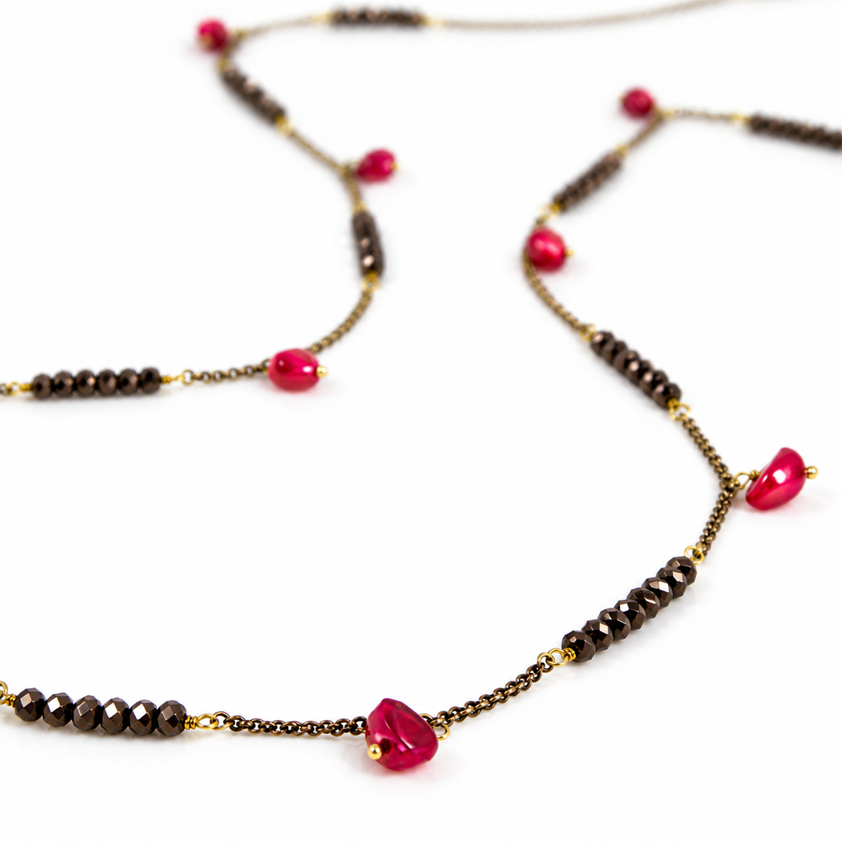 Delicate Crystal and Freshwater Pearl Necklace -The Classics Collection- N2-621