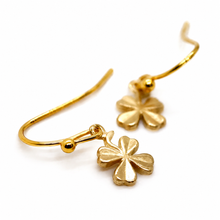 Load image into Gallery viewer, Simple Bronze French Religious Medal Shamrock Earrings - FME04
