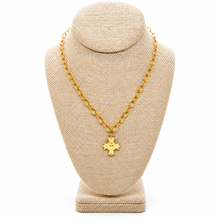 Load image into Gallery viewer, Gold Chain French Cross Religious Medal Short Necklace - FMN12

