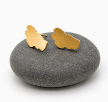 Load image into Gallery viewer, Delicate Large Gold Lake Tahoe Stud Earrings E9-200LG
