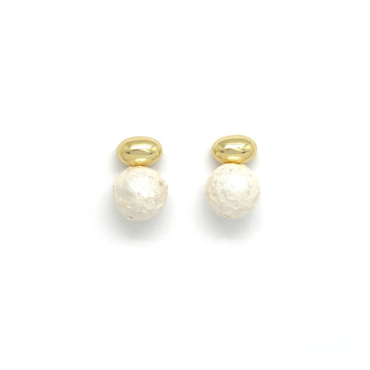 Texture White Drop Earrings - E4-444