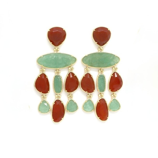 Holiday Chandelier Stone Earrings  - E4-470A