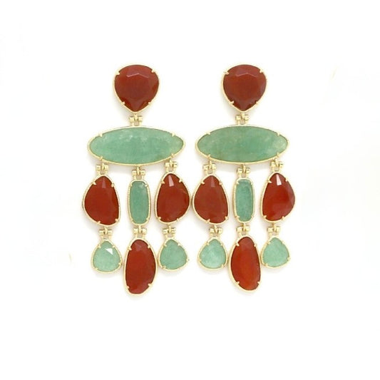 Holiday Chandelier Stone Earrings  - E4-470A