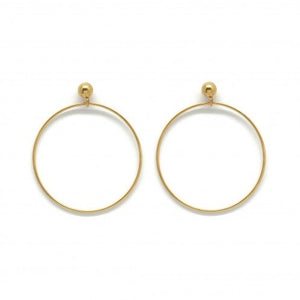 Classic 24K Gold Plate Hoop Earring E4-168 -French Flair Collection-