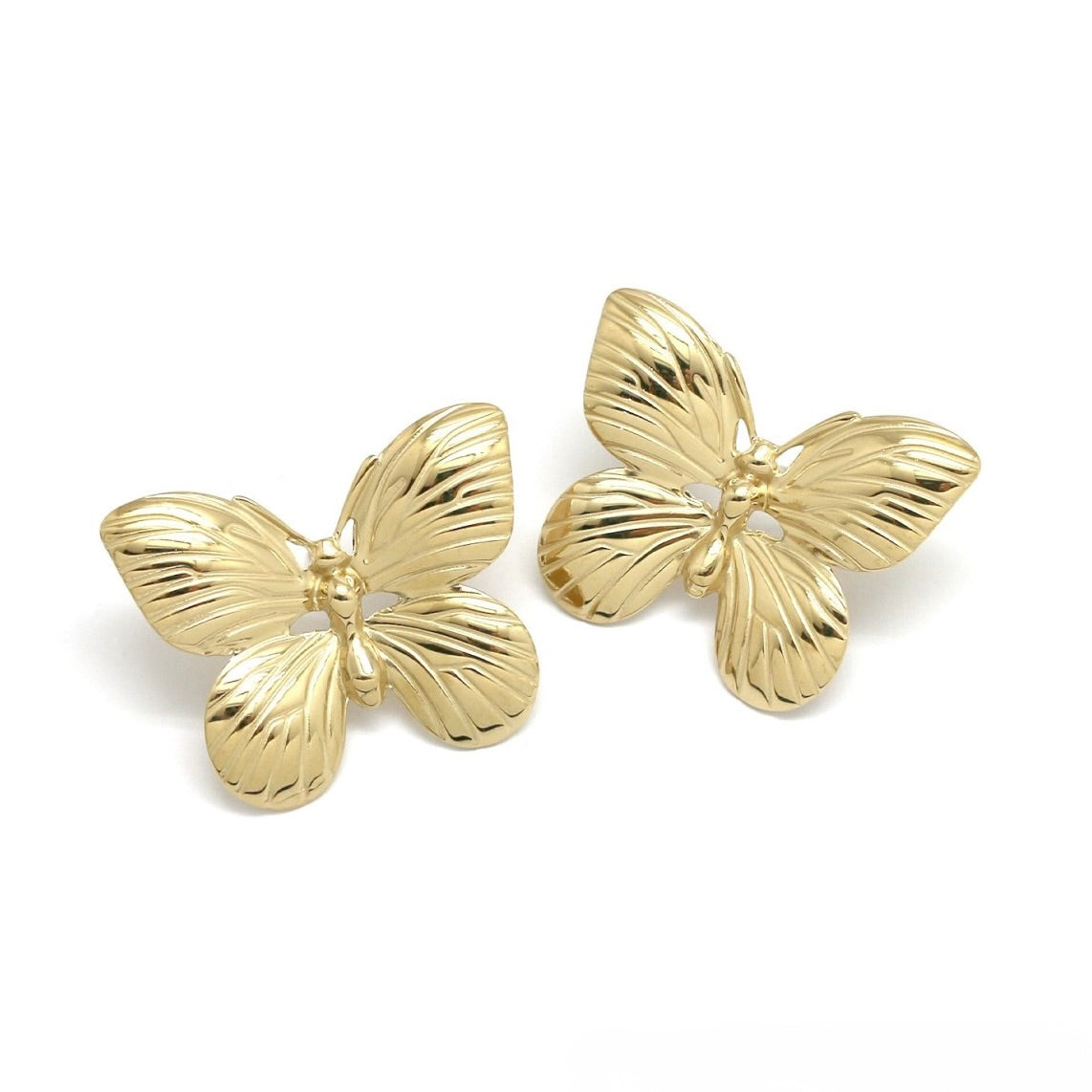 Gold Butterfly Earrings - E4-417