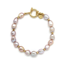 Load image into Gallery viewer, Luxury Freshwater Pearl and 18K Gold Plate Bracelet -French Flair Collection- B1-2090
